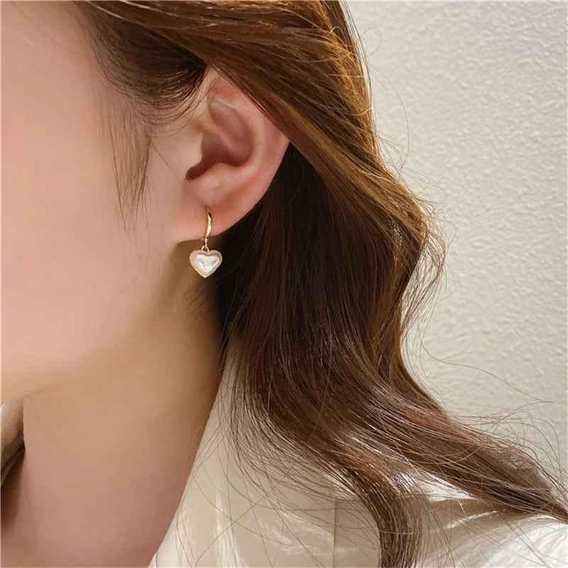 Heart Pearl Earrings - Fashionable & High-End - LuxeStreet Boutique