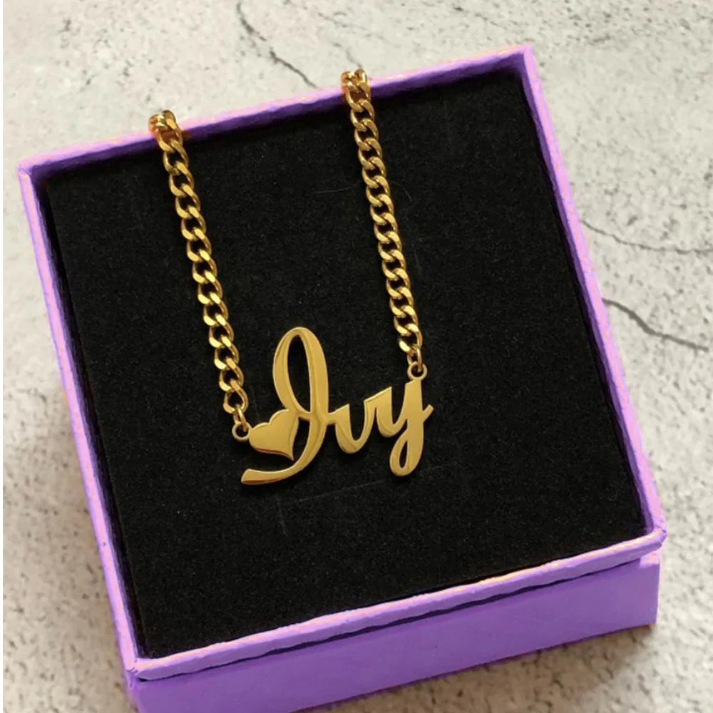 Personalized Name Butterfly Necklace - Gold Color Stainless Steel Chain Handmade Nameplate Jewelry for Unique Gifts - LuxeStreet Boutique