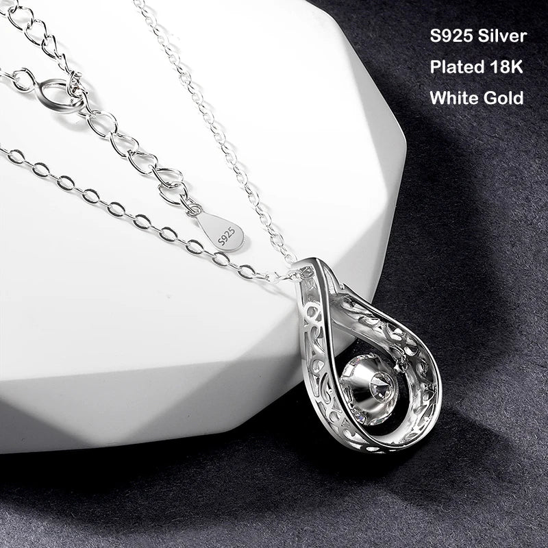 Moissanite Pendant Necklace - Fine Jewelry Gift - LuxeStreet Boutique