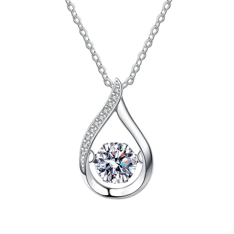 Moissanite Pendant Necklace - Fine Jewelry Gift - LuxeStreet Boutique