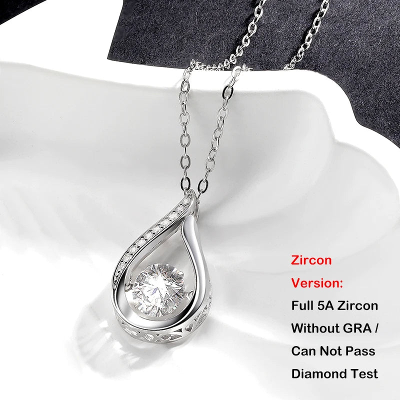 Moissanite Pendant Necklace - Fine Jewelry Gift - LuxeStreet Boutique