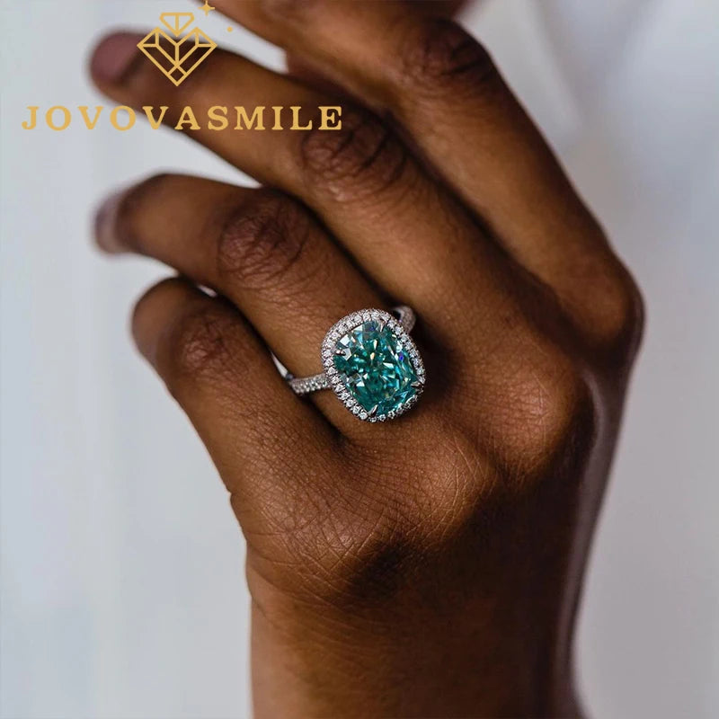 Green Moissanite Ring 6 Carat Gem Ring - LuxeStreet Boutique
