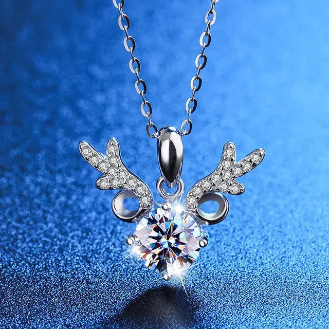 Moissanite Diamond Necklace – Sparkling Elegance - LuxeStreet Boutique