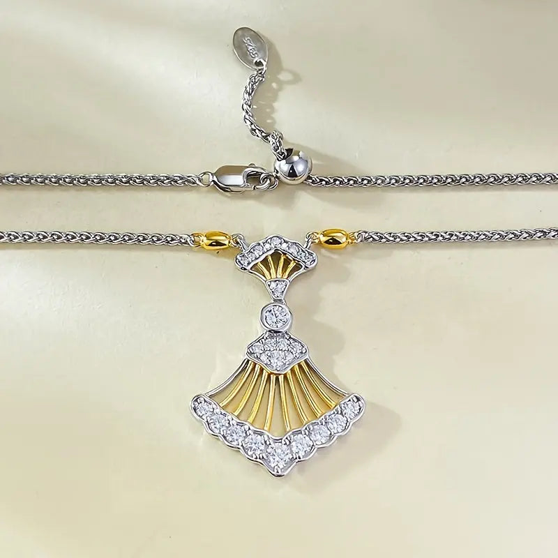 Moissanite Silver Pendant Necklace - 1 Piece Fine Craftsmanship 925 Sterling Silver 1.2 Carat Women's Fashion Jewelry for Engagement, Wedding, and Gifts - LuxeStreet Boutique