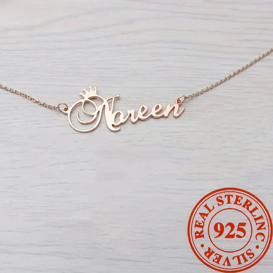 Luxury 925 Sterling Silver Custom Name Necklace - Personalized Simple Design - LuxeStreet Boutique
