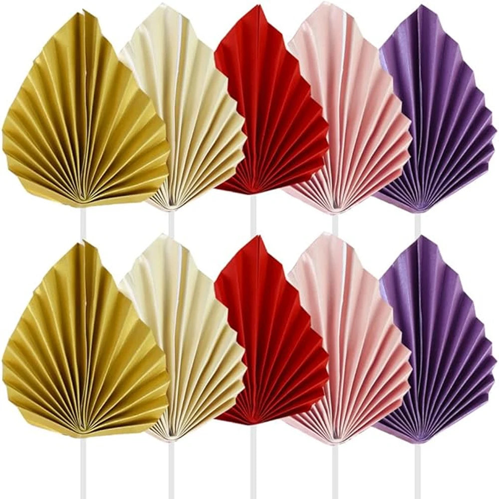 6pcs Palm Spear Cake Topper Happy Birthday Palm Leaf Decoration Cake Decorating Wedding Baking Dessert Table Party Favors - LuxeStreet Boutique