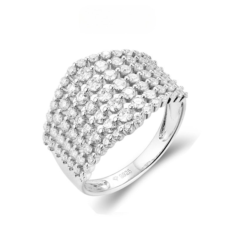 Jewelry Autumn New Sterling Silver Moissanite Ring for Elegant Style - LuxeStreet Boutique
