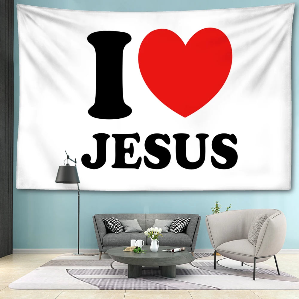 Black Love Letter Tapestry Wall Hanging Home Decor - LuxeStreet Boutique