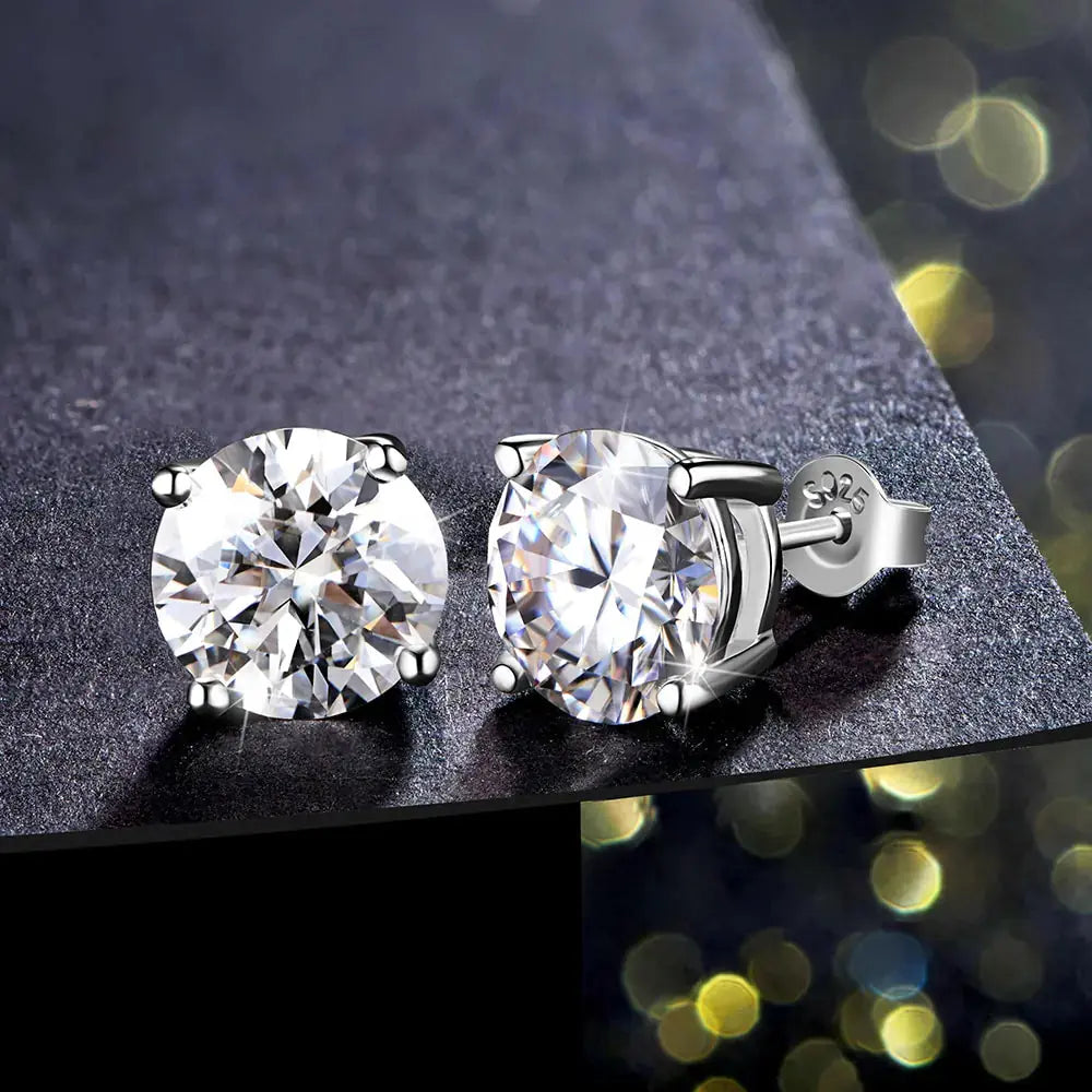 Moissanite Stud Earrings for Timeless Elegance - LuxeStreet Boutique
