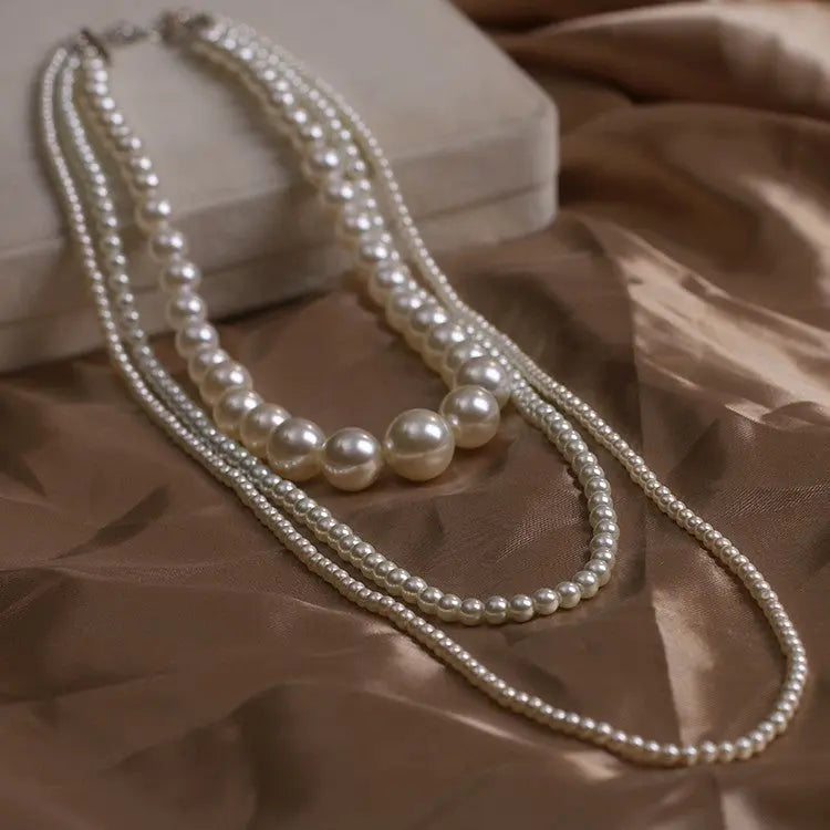 European And American Entry Lux Style Luxury Multi-Layer Pearl Necklace - LuxeStreet Boutique