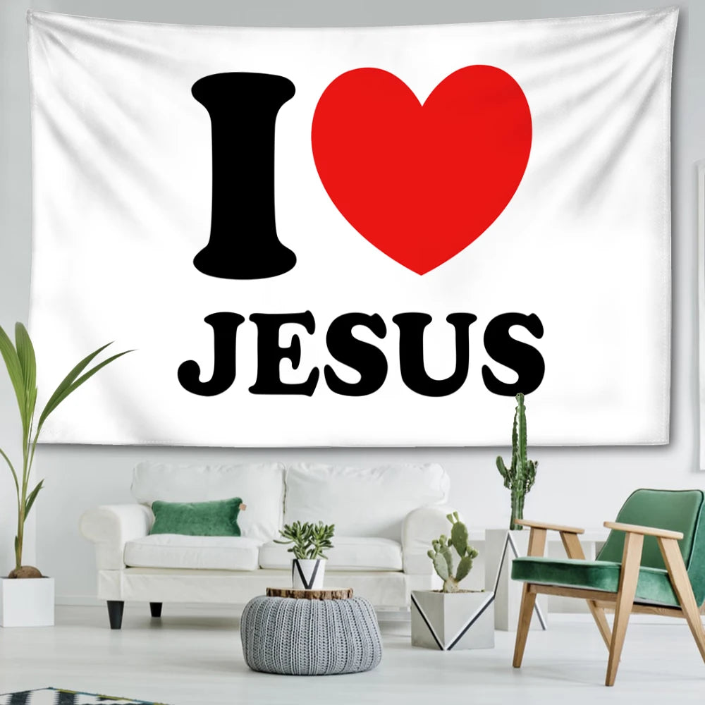 Black Love Letter Tapestry Wall Hanging Home Decor - LuxeStreet Boutique