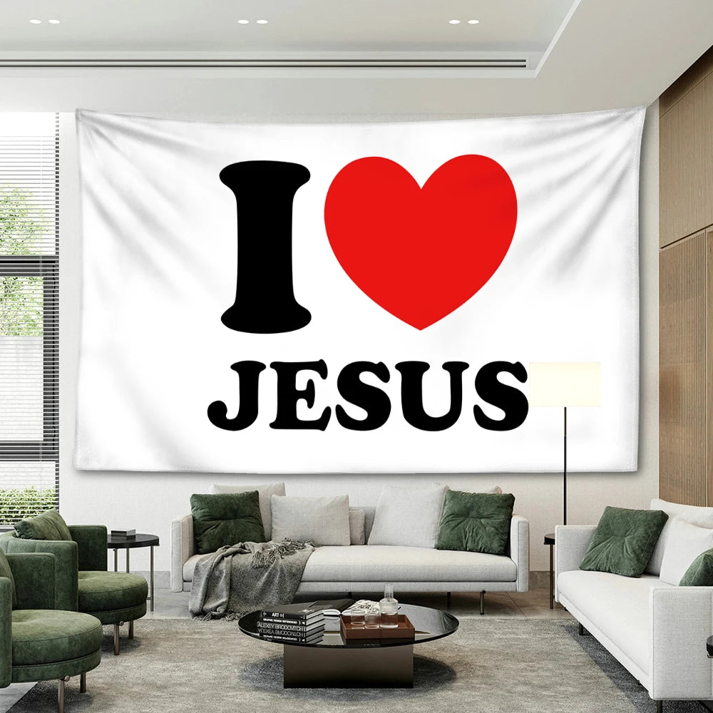Black Love Letter Tapestry Wall Hanging Home Decor - LuxeStreet Boutique
