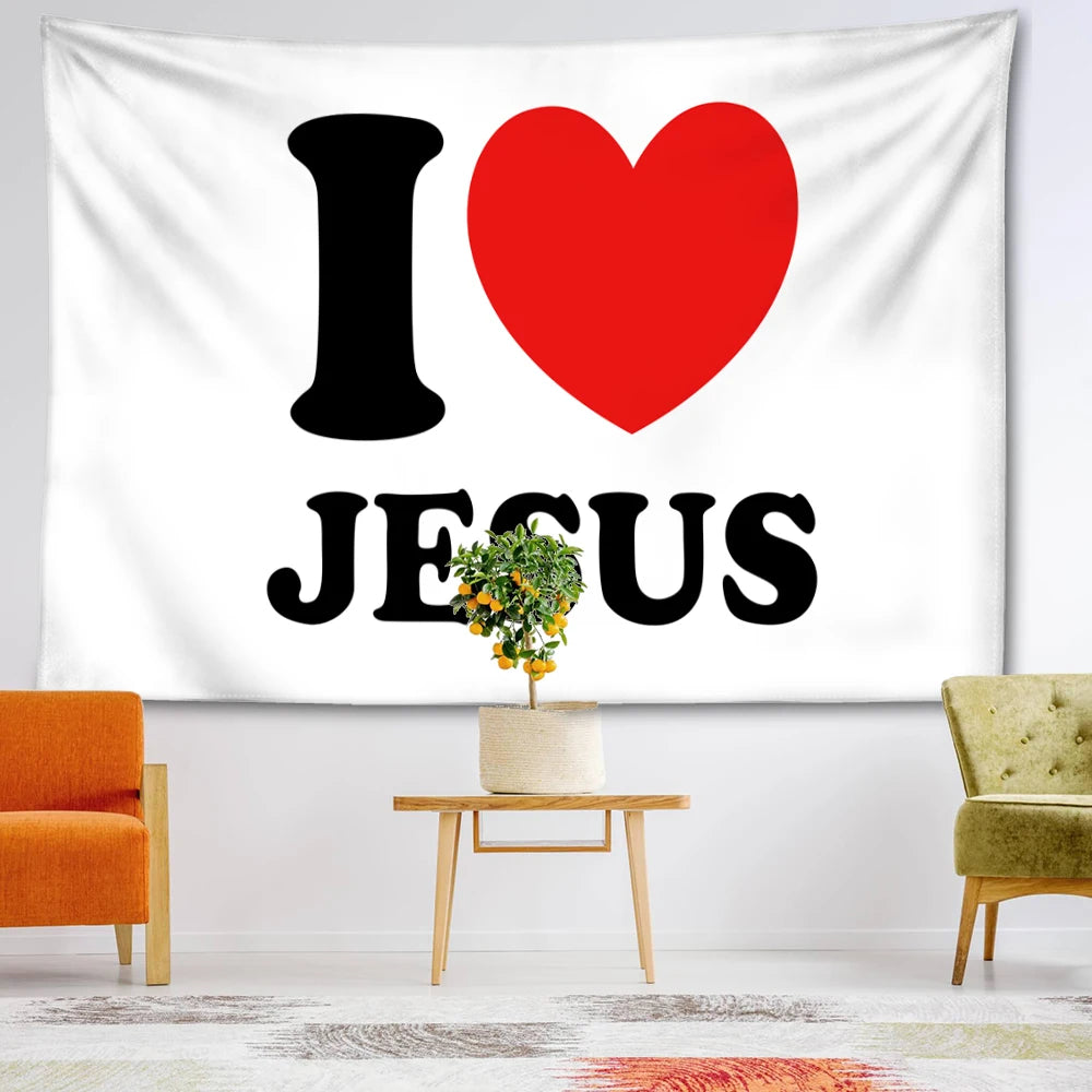 Black Love Letter Tapestry Wall Hanging Home Decor - LuxeStreet Boutique