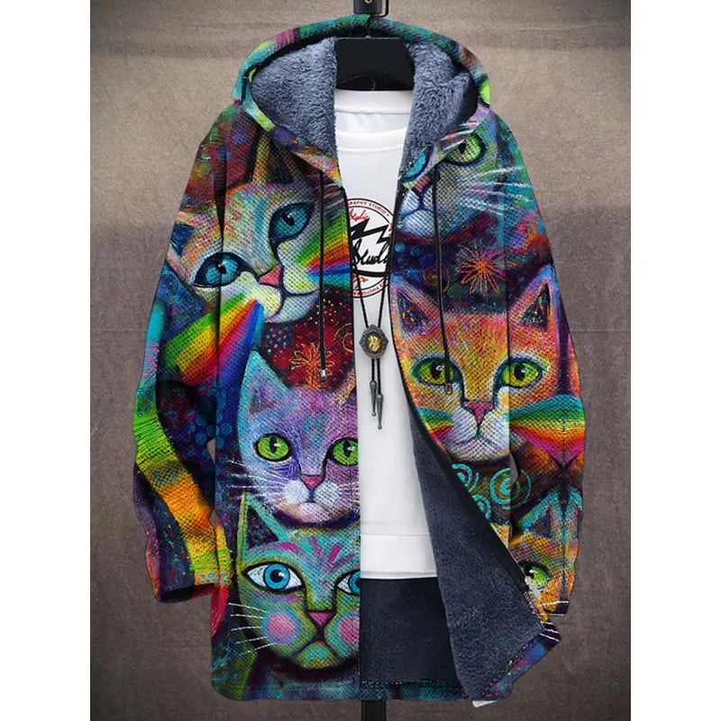 Men's Zipper Hooded Cardigan Cotton-padded Jacket - LuxeStreet Boutique