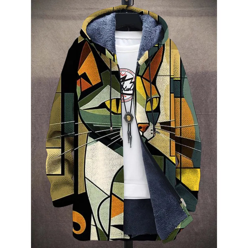 Men's Zipper Hooded Cardigan Cotton-padded Jacket - LuxeStreet Boutique