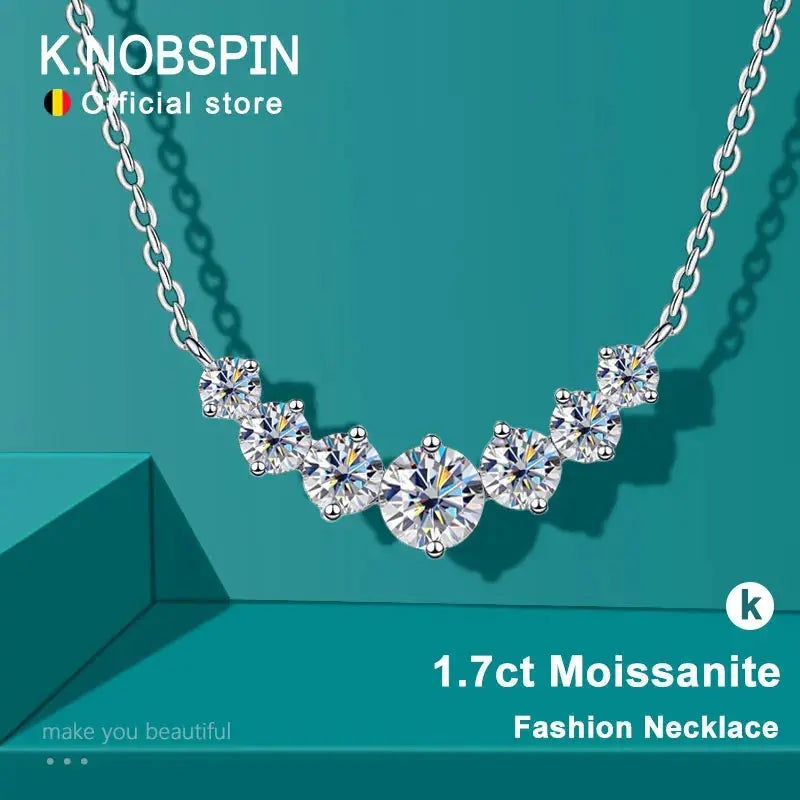 Nobspin Moissanite Necklace - Elegant and Dazzling Jewelry to Cherish the Moments - LuxeStreet Boutique